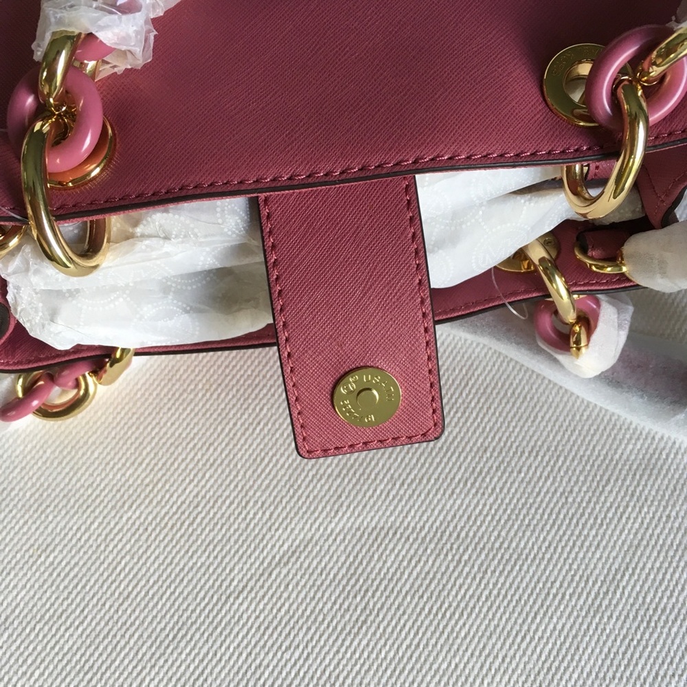 NWT Michael Kors Small Cynthia Satchel Tulip - Picture 11 of 15
